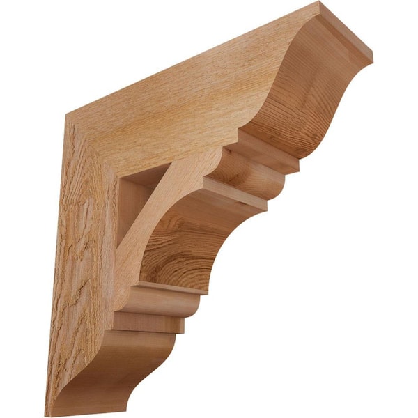 Ekena Millwork 6 in. x 20 in. x 20 in. Western Red Cedar Olympic Traditional Rough Sawn Bracket
