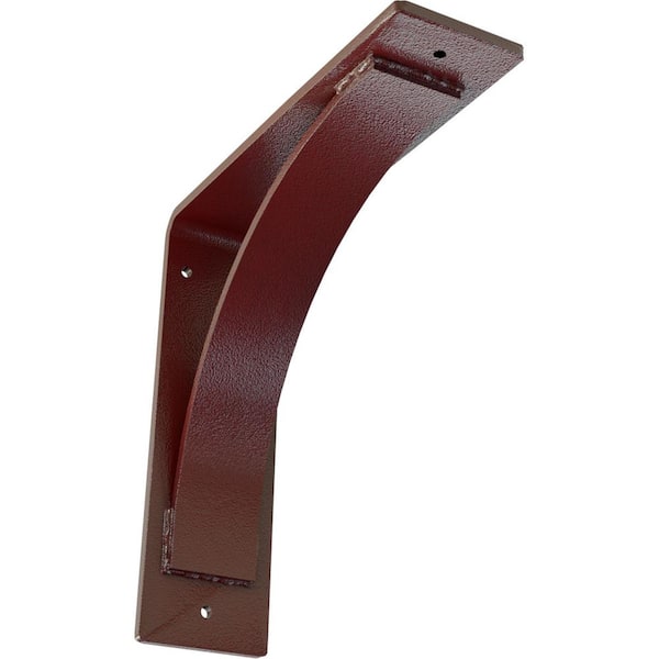Ekena Millwork 3 in. x 10 in. x 10 in. Hammered Bright Red Morris Steel Bracket