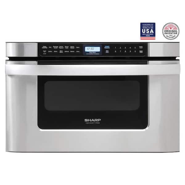 24 in. W 1.2 cu. ft. Built-in Microwave Drawer in Stainless Steel with Sensor Cooking