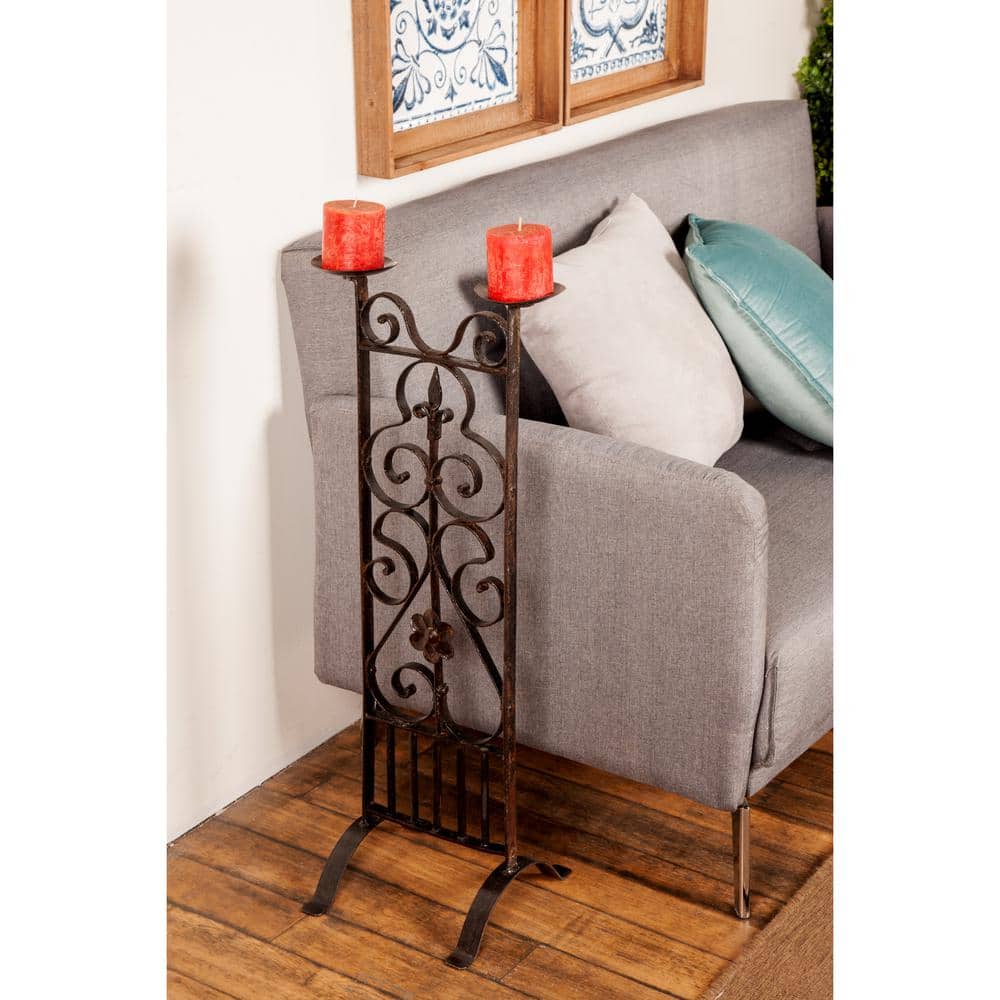 Black Iron Scrollwork 32" Traditional Candelabra
