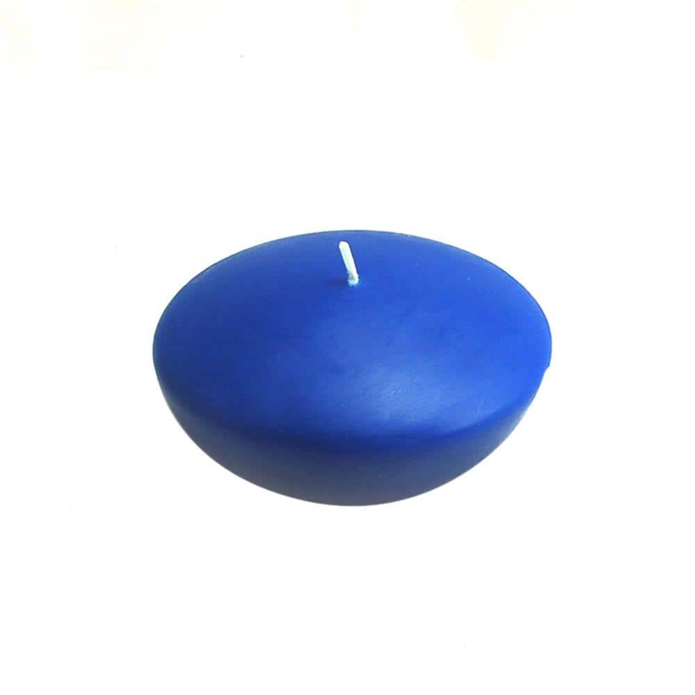 Light Blue Mega Candles Unscented 3" Floating Flower Candles Set of 12 