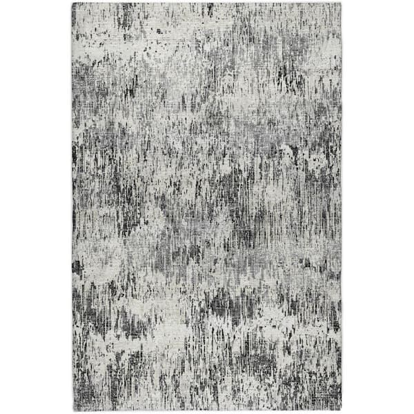 Dream Shag Premium Machine Washable Abstract ADS66 Gray 3 ft. x 5 ft. Area Rug