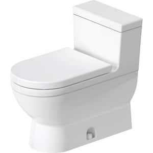 Starck 3 1-piece 1.28 GPF Single Flush Elongated Toilet in. White (Seat Included)