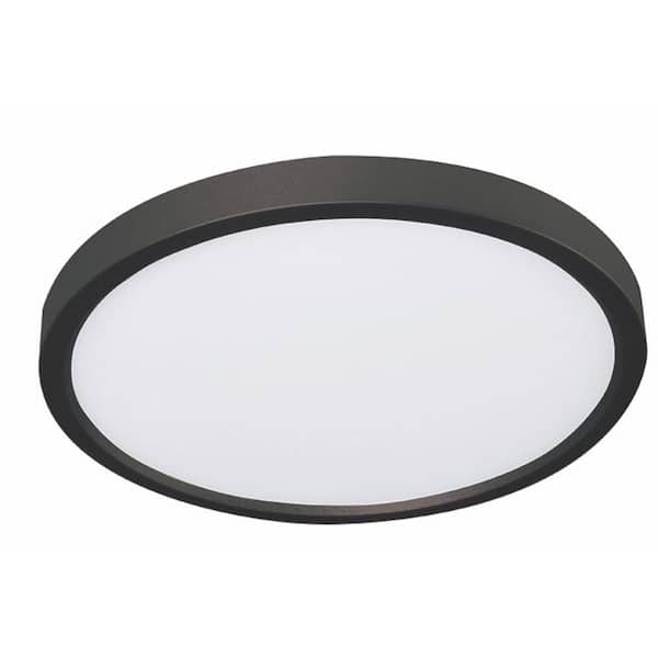 AFX Edge 12 in. 1-Light Black LED Flush Mount