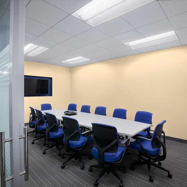 5 gal. #350C-2 Banana Cream Dead Flat Interior Paint