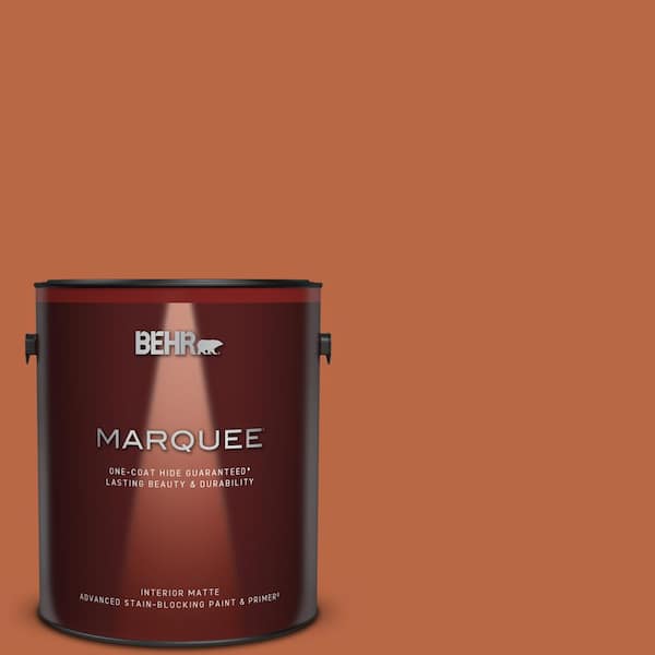 BEHR MARQUEE 1 gal. Home Decorators Collection #HDC-FL15-01 Pumpkin Drizzle Matte Interior Paint & Primer