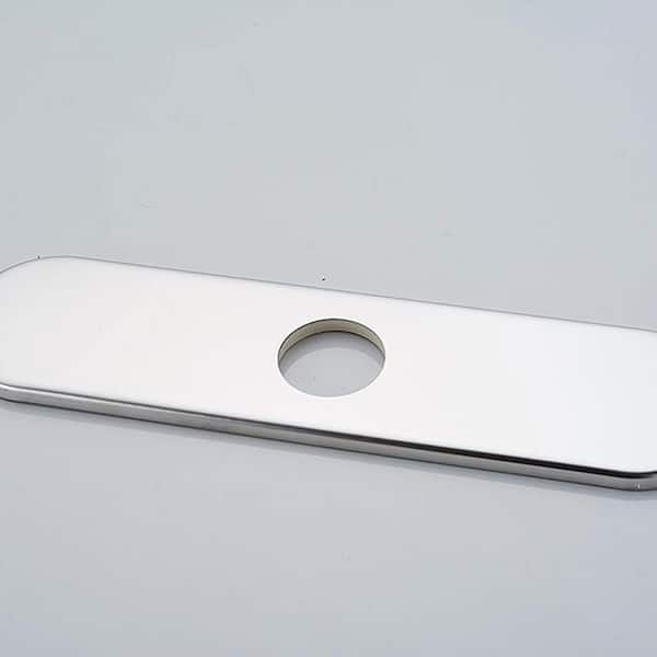 Stainless Steel Kitchen Faucet Single Hole Cover Deck Plate Escutcheon Chrome 
