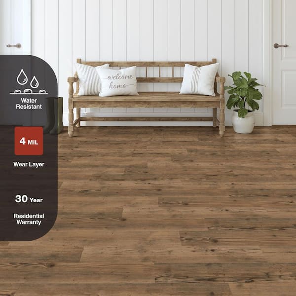 Fenton 4 MIL x 6 in. W x 36 in. L Grip Strip Water Resistant Luxury Vinyl Plank Flooring (24 sqft/case)