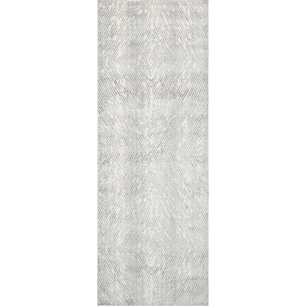 Jazlyn Broken Chevrons Area Beige 3 ft. x 8 ft. Indoor Runner Rug