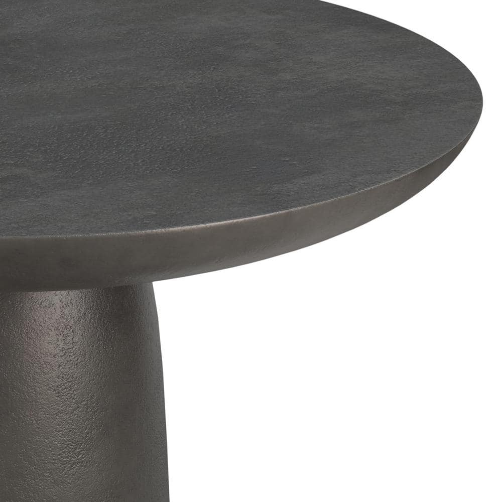 Alexa 30" Round Black Nickel Cast Aluminum Coffee Table
