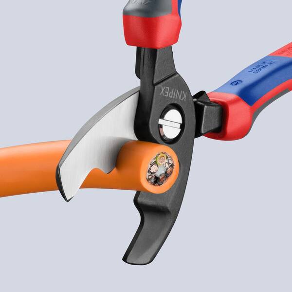 KNIPEX 8 in. Cable Shears with Comfort Grip Handles 95 12 200