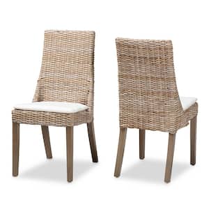 Toby Greywashed Rattan Dining Chair