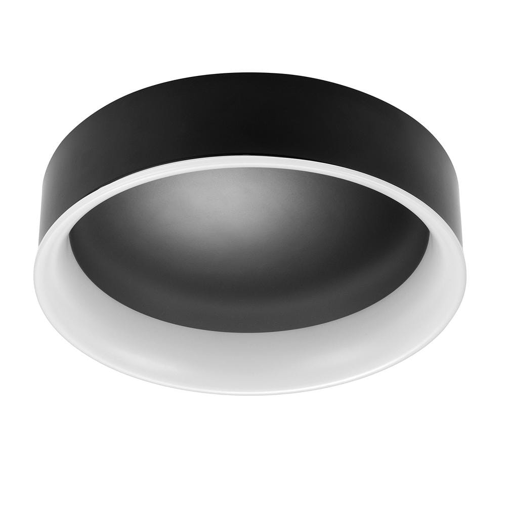 Flexinstall Cove 10 in. Black Integrated LED Recessed Ceiling Light with 5C