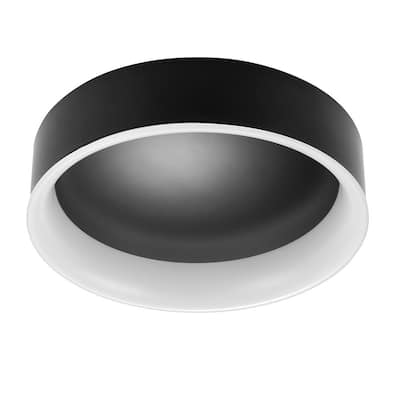 Flexinstall Cove 10 in. Black Integrated LED Recessed Ceiling Light with 5CCT Plus DuoBright