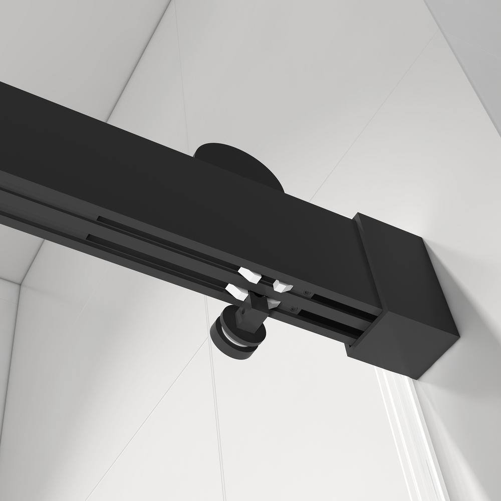 Matte Black 60" x 76" Frameless Double Sliding Shower Door