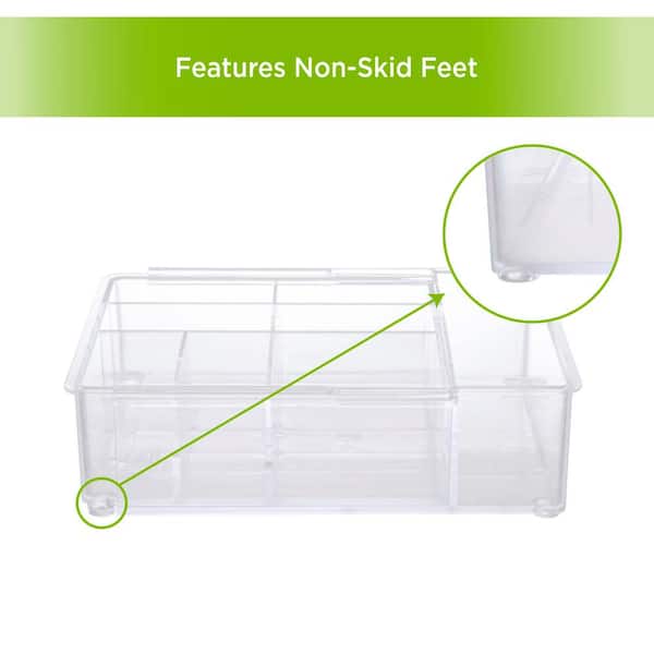 2 Tier Clear Organizer with Dividers: The Ultimate Storage Solution for  Every Space 