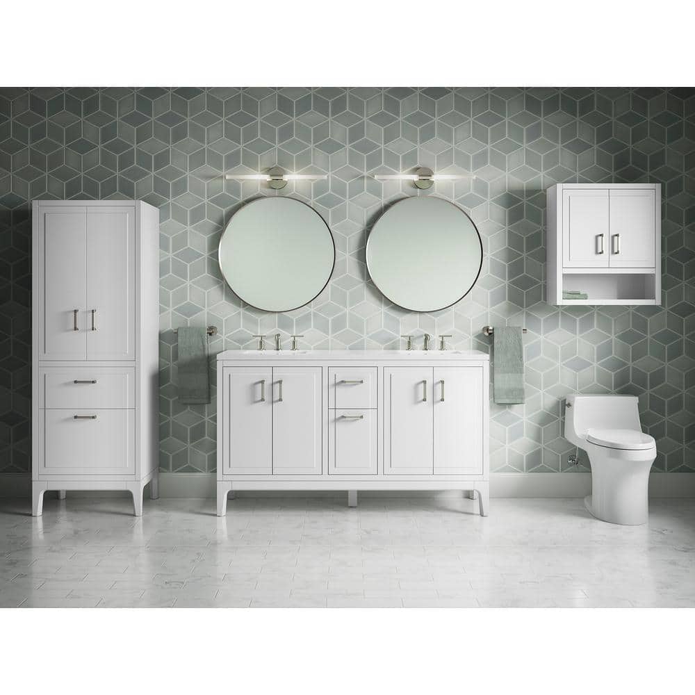 KOHLER Seer 60 in. W x 18 in. D x 36 in. H Double Sink Freestanding ...
