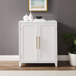 Roarke White Engineered Wood 30 in. Stackable Pantry Cabinet