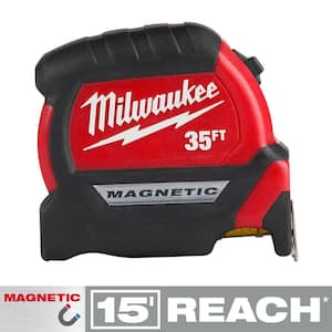 35 ft. x 1-1/16 in. Compact Magnetic Tape Measure with 15 ft. Reach