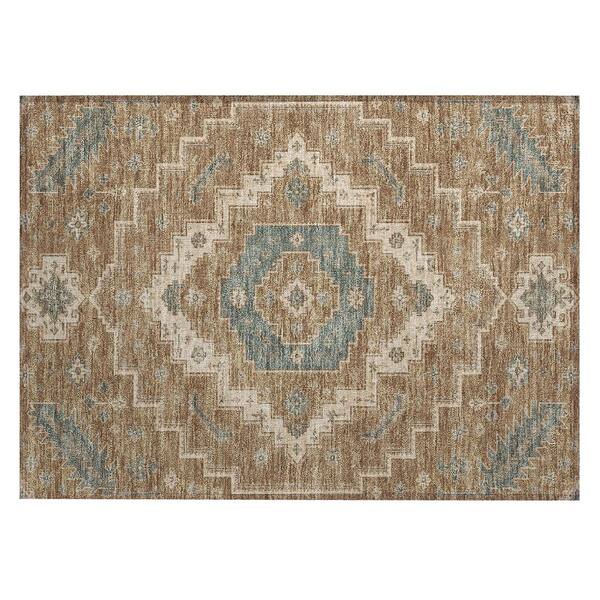 Chantille Machine Washable Indoor/Outdoor Abstract ACN3141 Mocha 2 ft. x 3 ft. Accent Rug