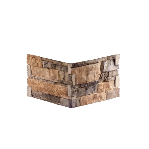 Silvermine Stone 18 in. x 48 in. Dakota Sunset with A Brownstone Flat Cap Stone Pillar Kit, Dakota Sunset with A Brownstone Cap