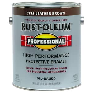1 gal. High Performance Protective Enamel Gloss Leather Brown Oil-Based Interior/Exterior Paint Leather Brown Gloss