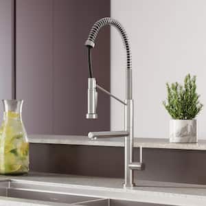Novuet Single-Handle Pull-Down Sprayer Kitchen Faucet with Pot Filler in Brushed Nickel