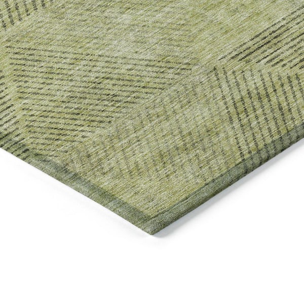 Chantille Machine Washable Indoor/Outdoor Abstract ACN777 Aloe 8 ft. x 10 ft. Area Rug