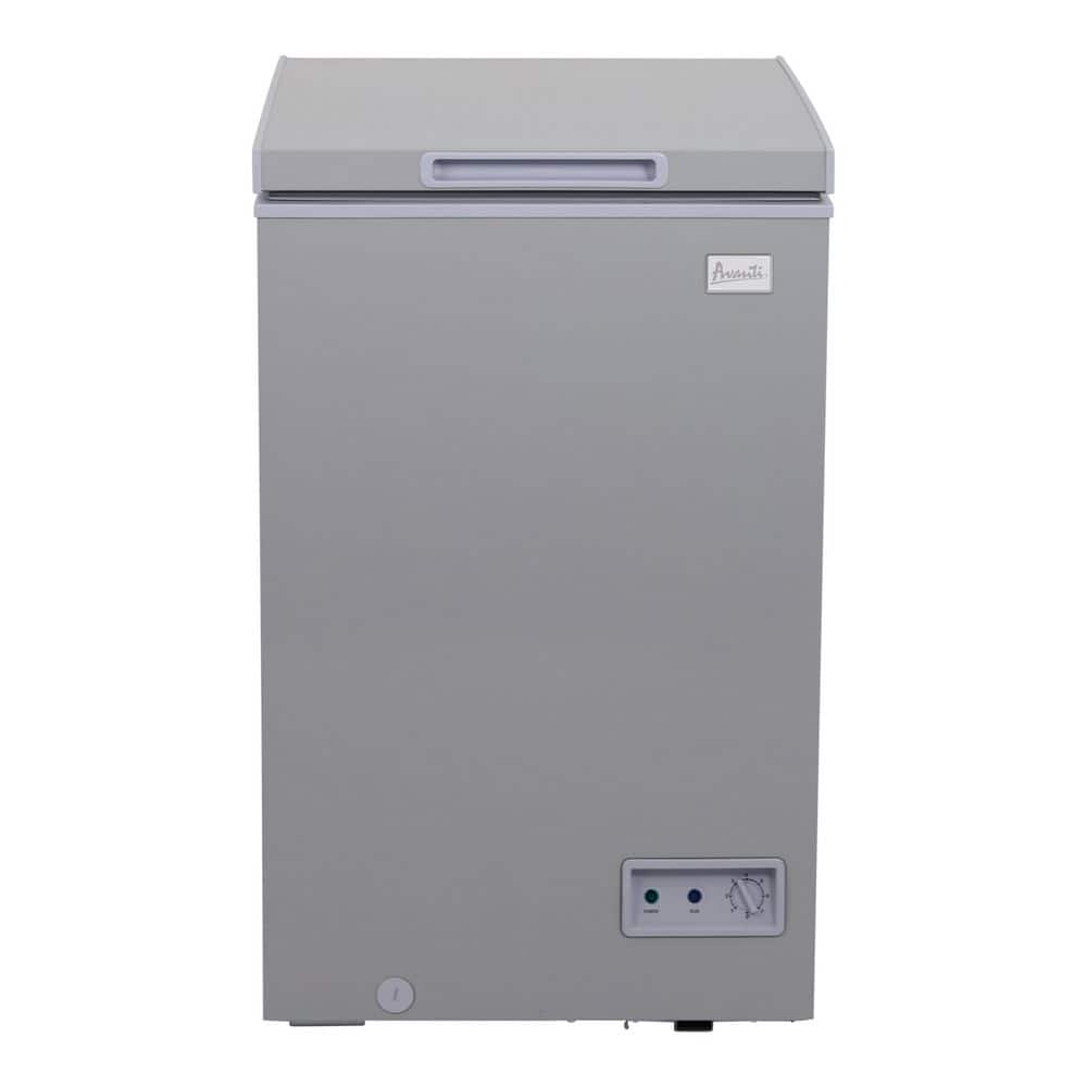 Avanti 3.5 cu. ft Manual Defrost Chest Freezer in Grey Garage Ready