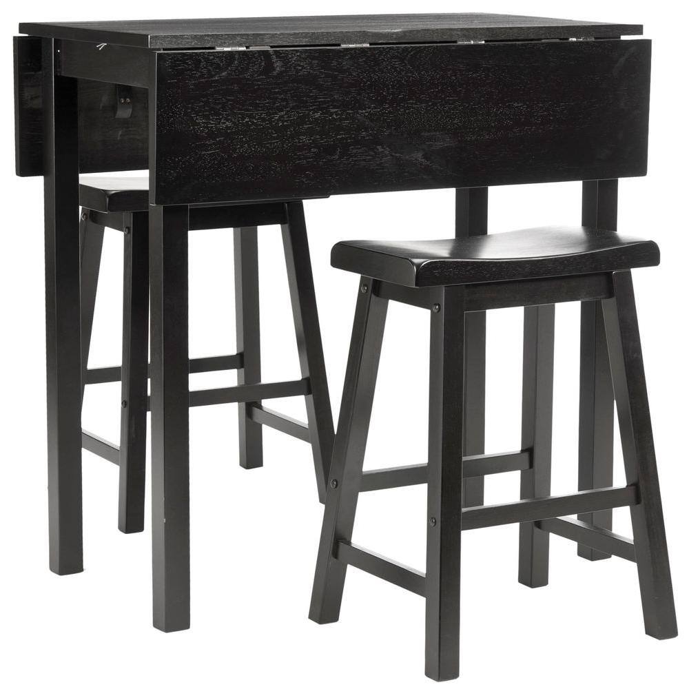 Espresso Malaysian Oak 3-Piece Square Pub Set