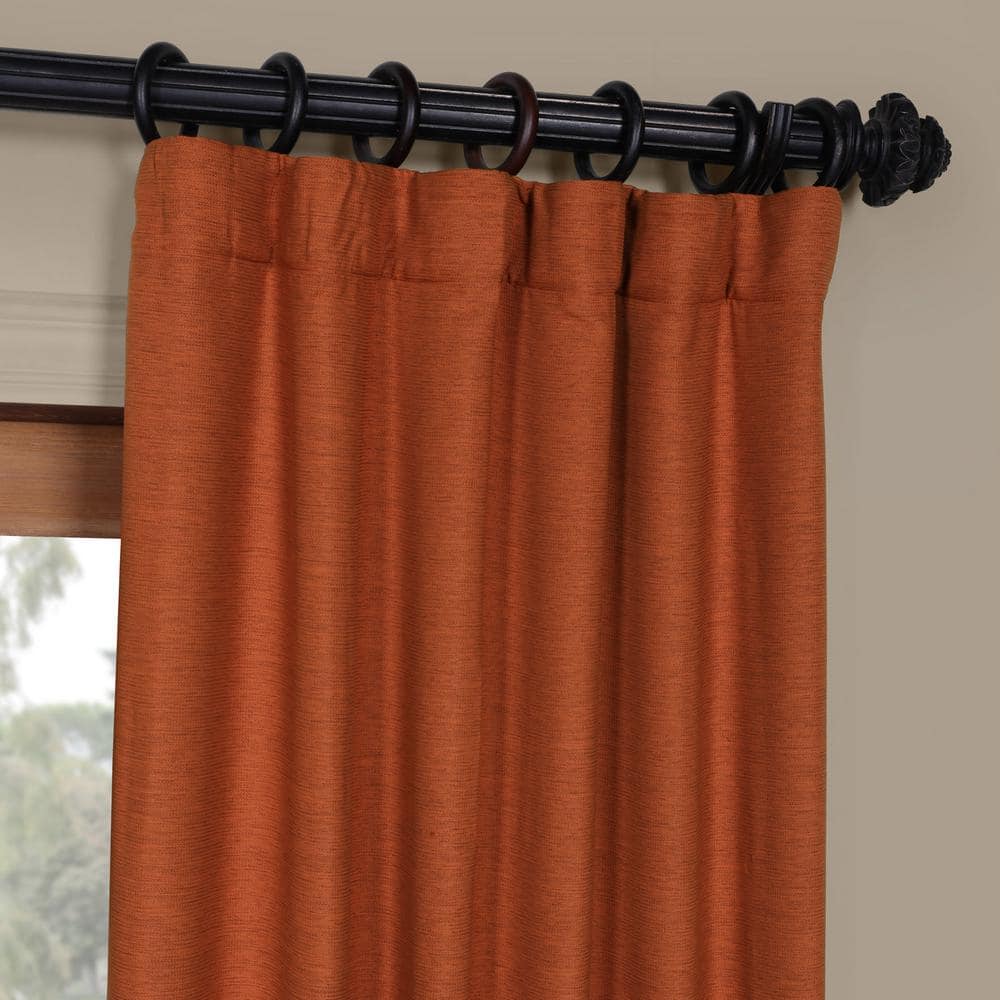 Persimmon Blackout Polyester Rod Pocket Drape Panel