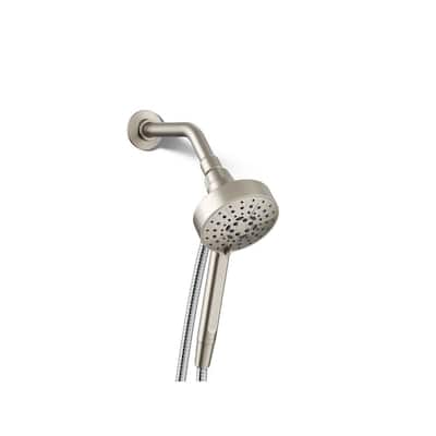 KOHLER Lively 4-Spray Patterns Wall Mount 4.312 in. Handheld Shower Head in Vibrant Brushed Nickel K-R26822-G-BN