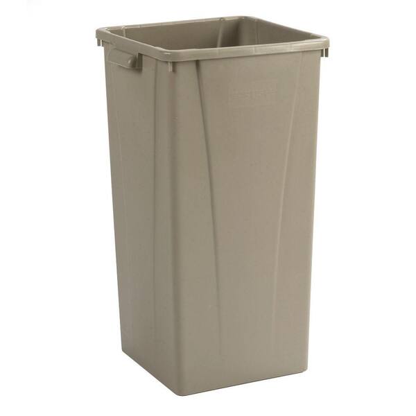 Carlisle Centurian 23 Gal. Beige Square Trash Can (4-Case)