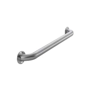 24 in. x 1-1/2 in. Exposed Screw ADA Compliant Grab Bar in Brushed Stainless Steel