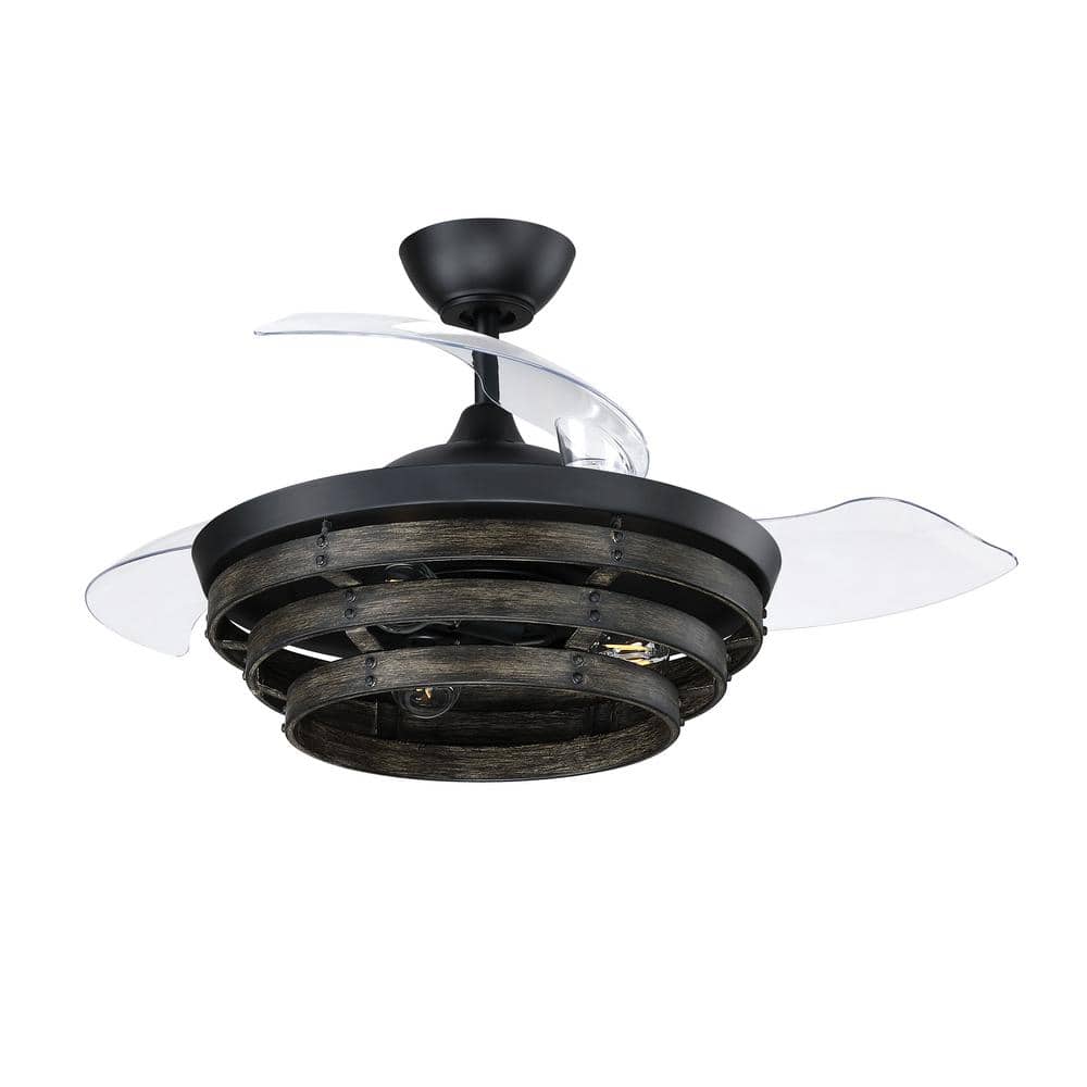 Whiskey 42 in. Flat Black/Greywood Indoor Remote Ceiling Fan, Smart Wi-Fi Enabled, works with Alexa & Smart Home Devices price history on PriceWatchPro