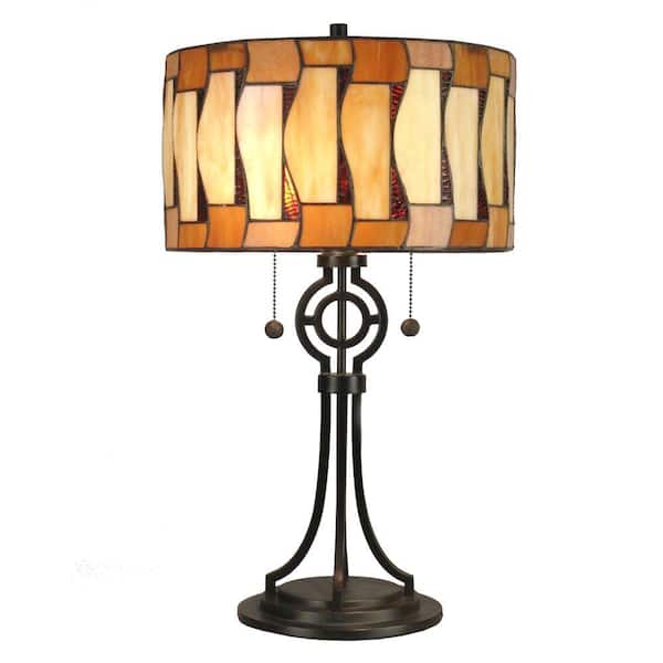 Dale Tiffany 24 in. Addison Dark Antique Bronze Table Lamp