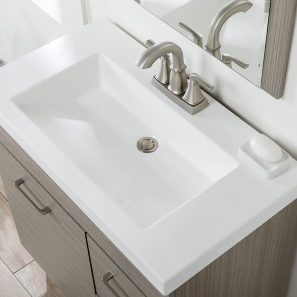 Glacier Bay Jayli 31 in. Single Sink Haze Bath Vanity with