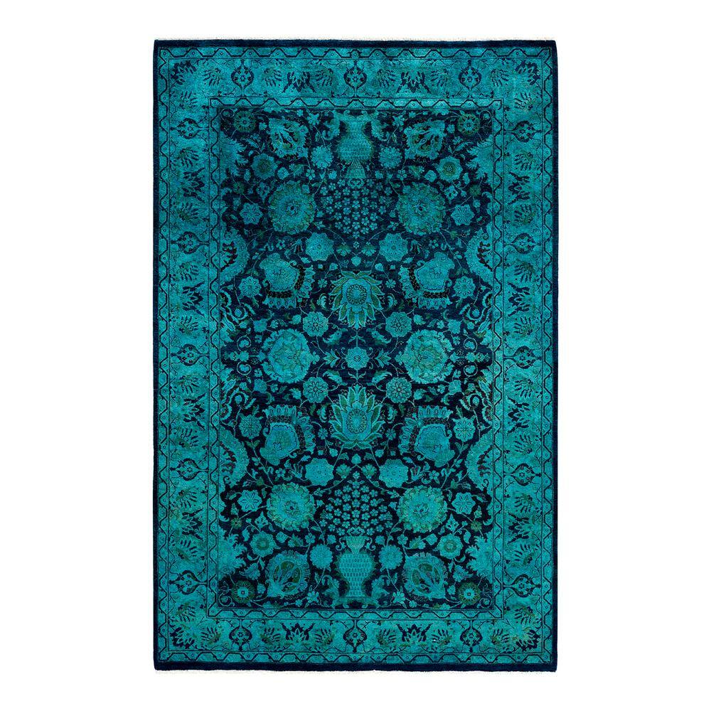 Fine Vibrance Blue 5 ft. x 8 ft. Solid Wool Indoor Area Rug price history on PriceWatchPro