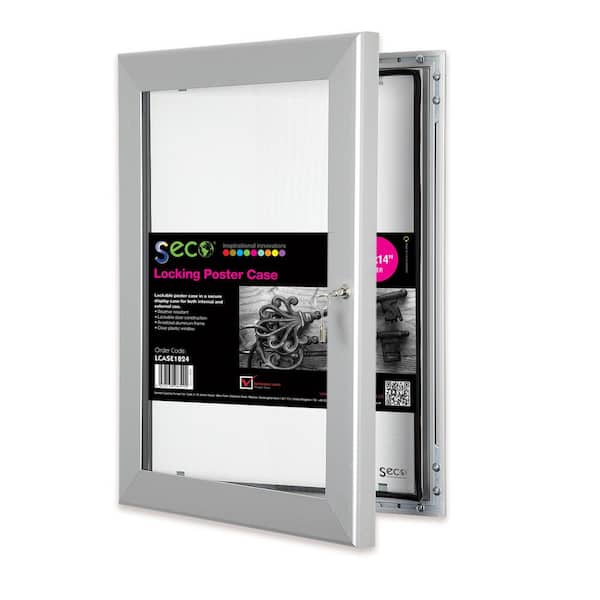 SECO 18 in. x 24 in. Silver Locking Poster Case