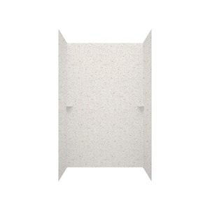 36 in. x 36 in. x 72 in. 3-Piece Easy Up Adhesive Alcove Shower Surround in Bermuda Sand