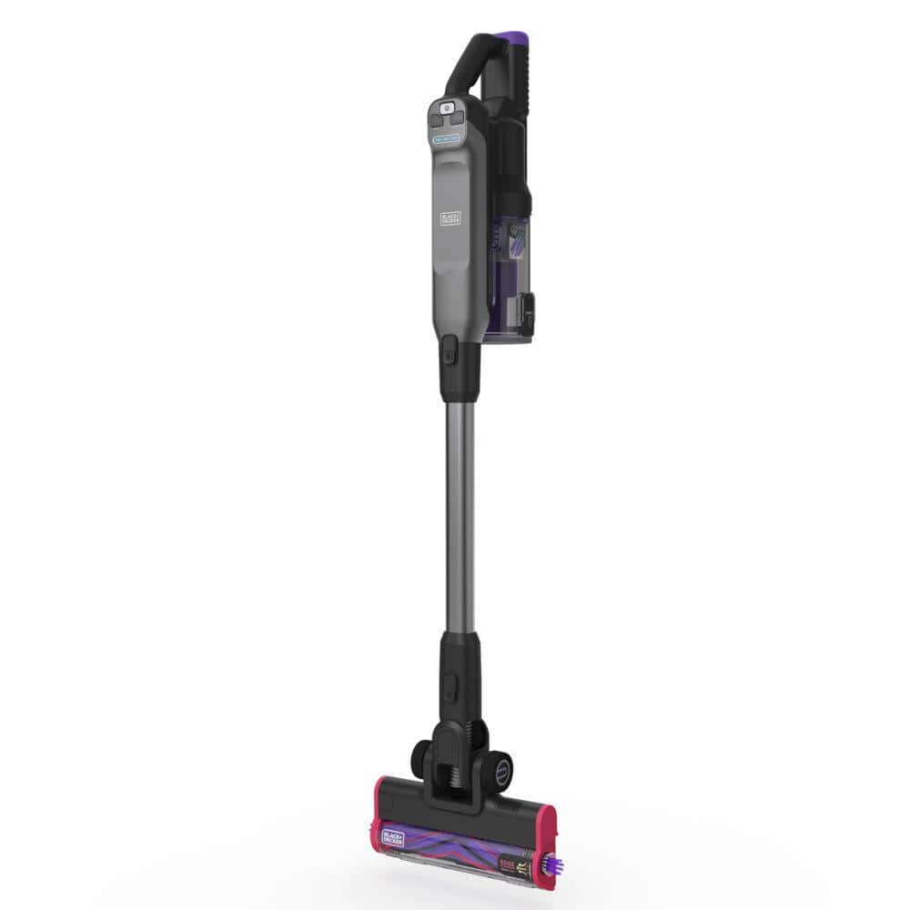 Black Convertible Cordless Stick Vacuum with LED Floor Lights