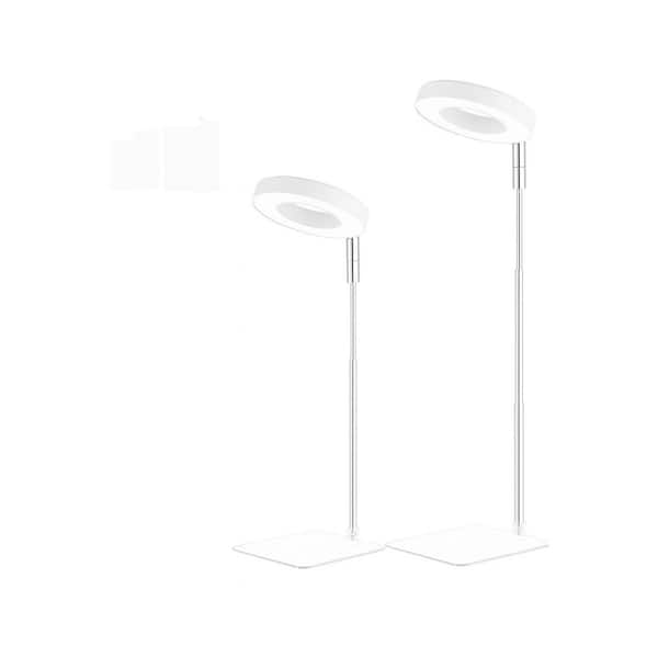 Full Spectrum LED Plant Grow Light with Automatic Timer, Height Adjustable Desk Grow Lamp for Indoor Small Plants,2-Pack