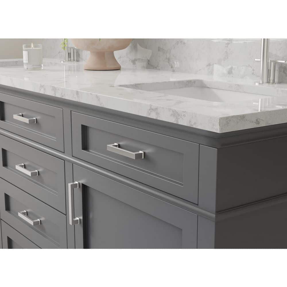 Chelsey 4-inch Polished Nickel Modern Bar Pull with Mounting Hardware