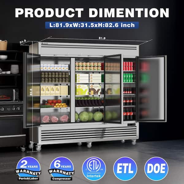 Coolski 82 in. 72 cu. ft. Auto / Cycle Defrost Commercial