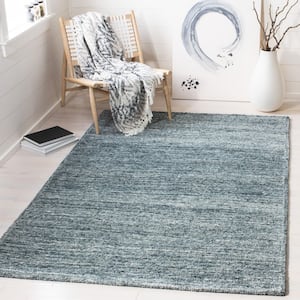 Himalaya Blue/Gold 5 ft. x 8 ft. Solid Color Area Rug