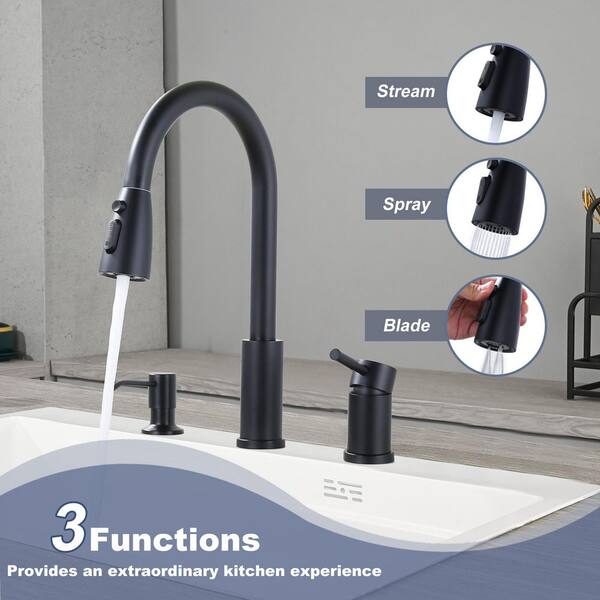 BELZ Kitchen Mixer Tap With Pull Out Spray- 360° Swivel, Pull Down - View #5