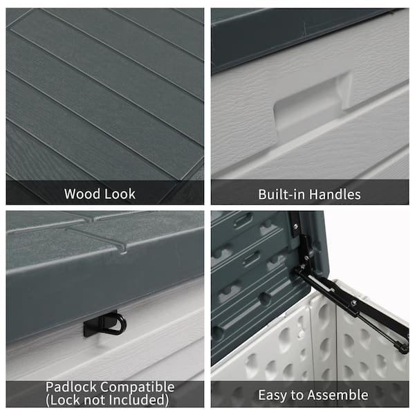 Karl home 158 Gal. HDPE Deck Box K1G55000150+51 - The Home Depot