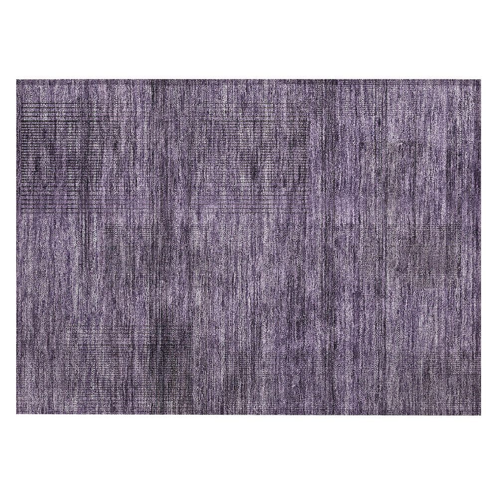 Plum Flat Woven Synthetic Indoor/Outdoor Washable Rug
