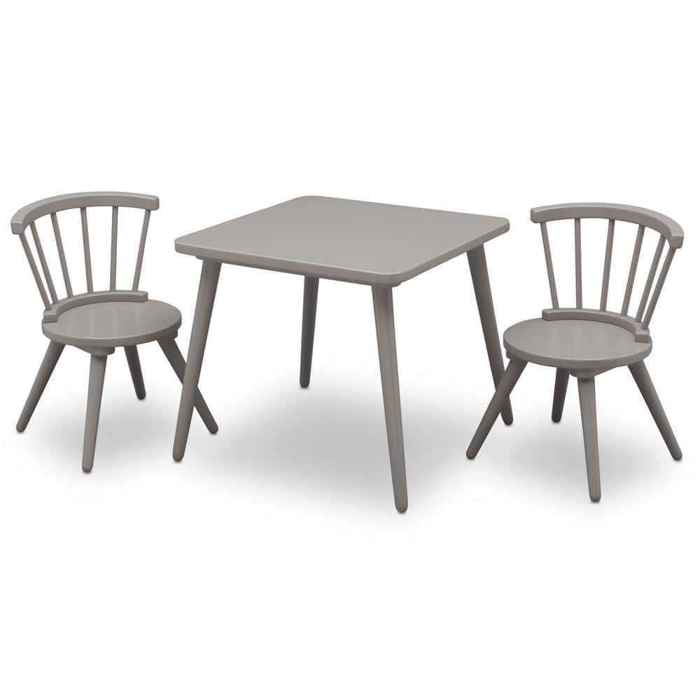 Delta Children Grey Windsor Table and 2-Chair Set -  531300-026