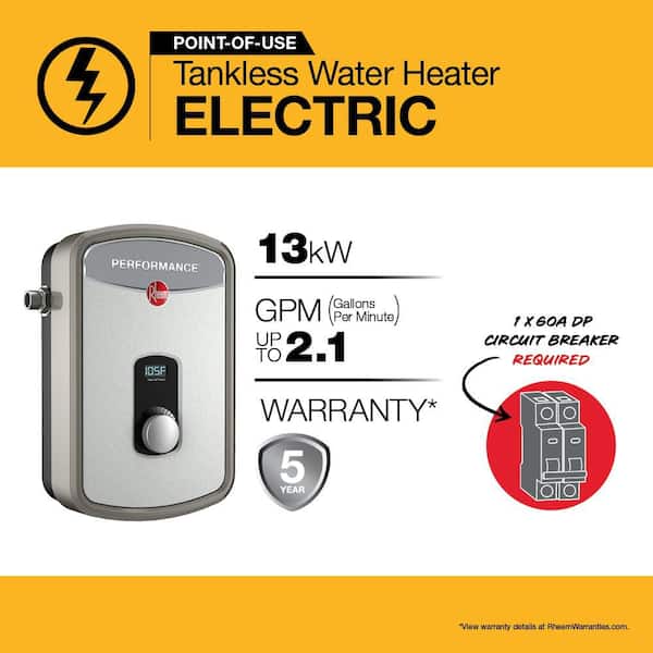 Performance 13 kW 2.54 GPM 240-Volt Self-Modulating Electric Tankless Water Heater